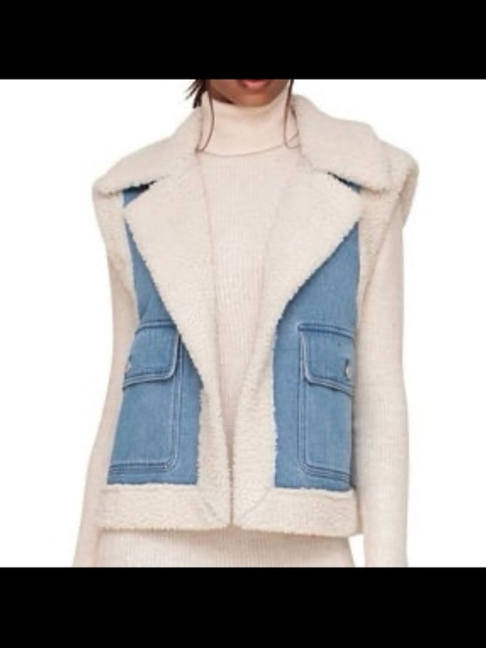 Jason Wu Jean and fleece lined denim vest - NWOT woman’s medium